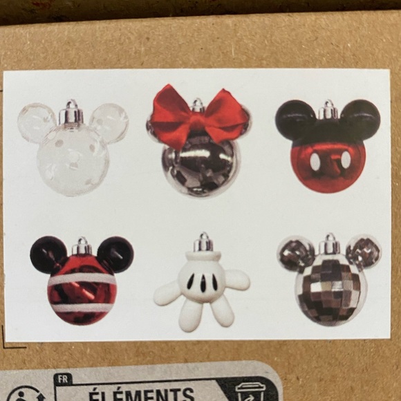 Disney 6-Pack Mickey Mouse Red Mini Christmas Tree Ornaments Set - Primark - Picture 10 of 10